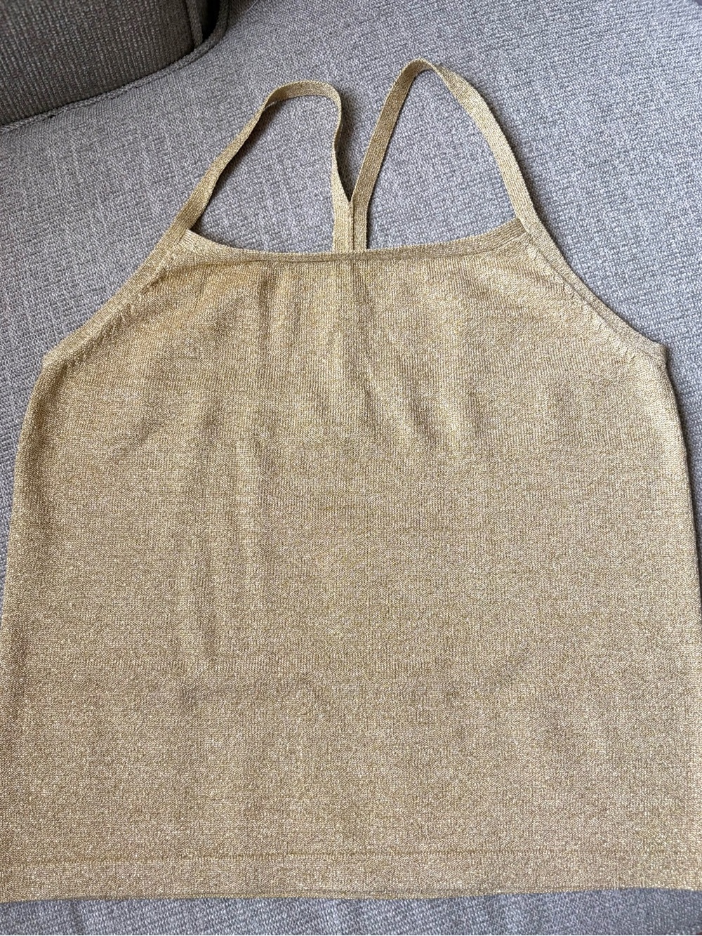 Express Metallic Gold Camisole Tank Top